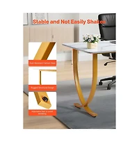 Sugift Executive Office Desk Modern Computer Table with Rectangular Top