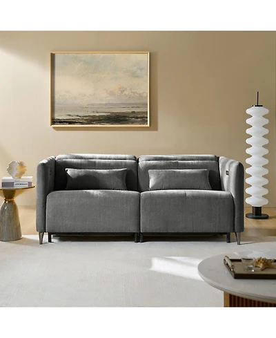 Hulala Home Teekam 73.25"W Power Reclining Zero Gravity Sofa with Adjustable Headrest And Footrest