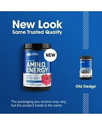 Optimum Nutrition Amino Energy, Pre Workout with Tea, Bcaa, Amino Acids, and Coffee Extract, Raspberry, 30 Servings