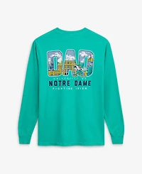 Image One Men's Green Notre Dame Fighting Irish Father's Day Campus Drawing Long Sleeve T-Shirt