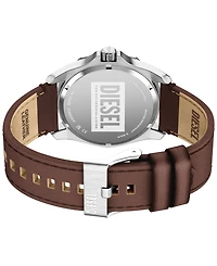 Diesel Men's Stinger Quartz Brown Leather Watch 44mm