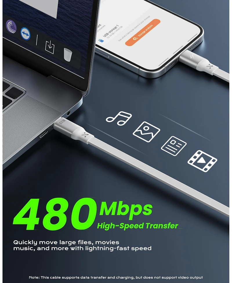 iOttie Basix by 100W Retractable Usb-c Cable (2 packs