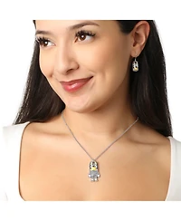 Bluey Pendant Necklace and Fish Hook Earrings Set, Official License