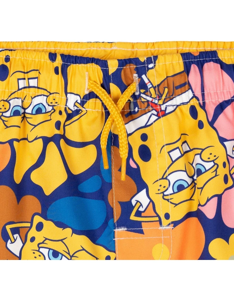 SpongeBob SquarePants Little Boys Swimwear Swim Trunks Upf 50+