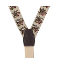 Trafalgar Men's The Home Stretch Novelty Silk Button End Suspenders