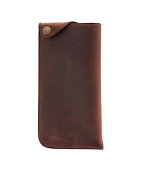 Trafalgar Men's Doyle Crazy Horse Leather Snap Closure Glass Case