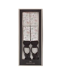 Trafalgar Men's Beach Get A Way Silk Novelty Button End Suspenders