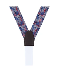 Trafalgar Men's Freedom's Torch Patriotic Silk Novelty Button End Suspenders