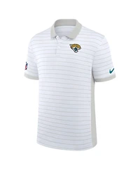Nike Men's White Jacksonville Jaguars Sideline Victory Stripe Dri-fit Polo Shirt