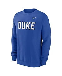 Nike Men's Royal Duke Blue Devils 2026 Sideline Club Sweatshirt