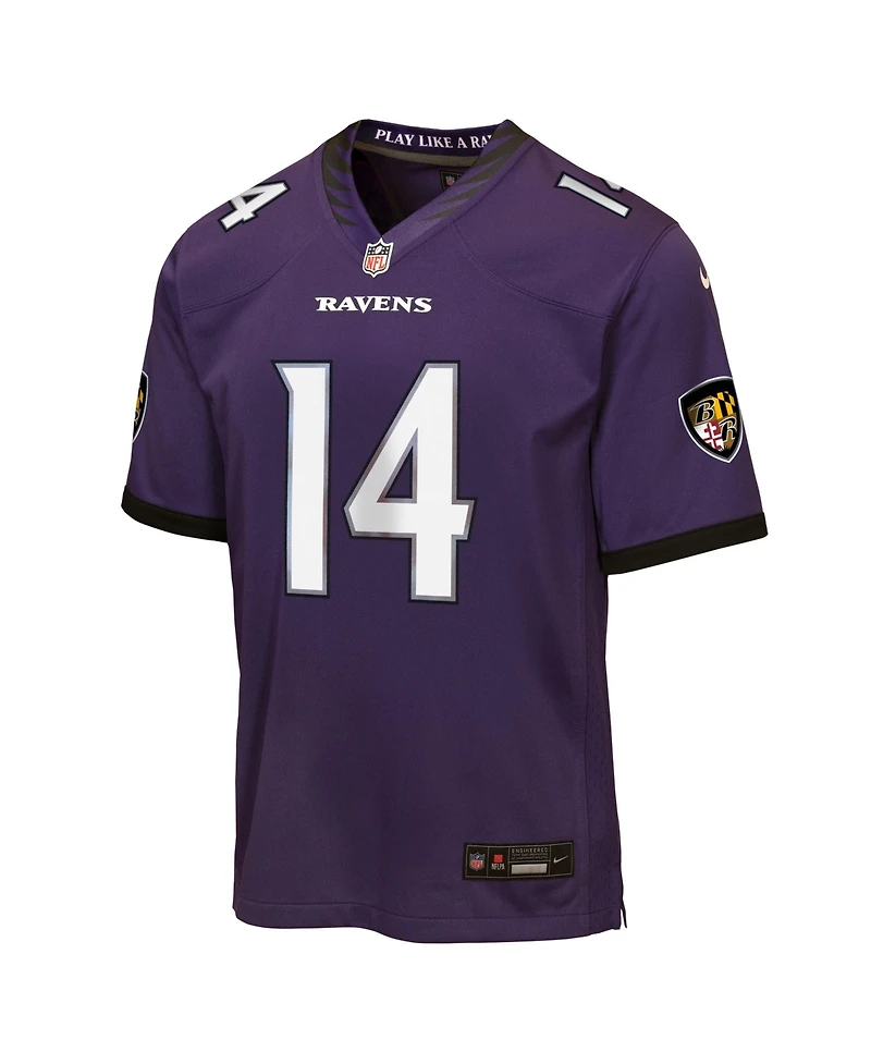 Nike Big Boys and Girls Kyle Hamilton Purple Baltimore Ravens Team Game Jersey