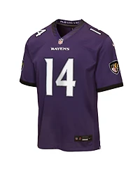 Nike Big Boys and Girls Kyle Hamilton Purple Baltimore Ravens Team Game Jersey