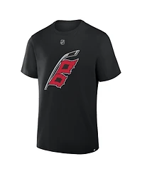 Fanatics Men's Seth Jarvis Black Carolina Hurricanes Authentic Stack Name & Number T-Shirt