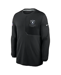 Nike Men's Black Las Vegas Raiders Sideline Coaches Uv Dri-fit Long Sleeve T-Shirt