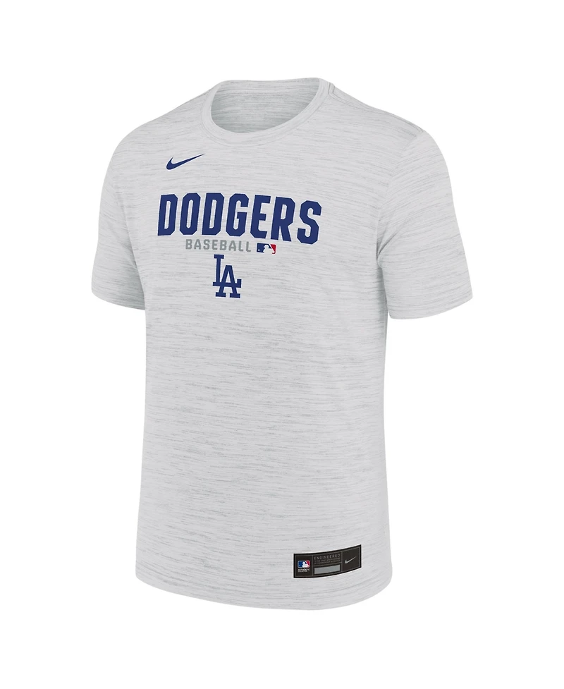 Nike Men's White Los Angeles Dodgers Authentic Collection Velocity Dri-fit T-Shirt