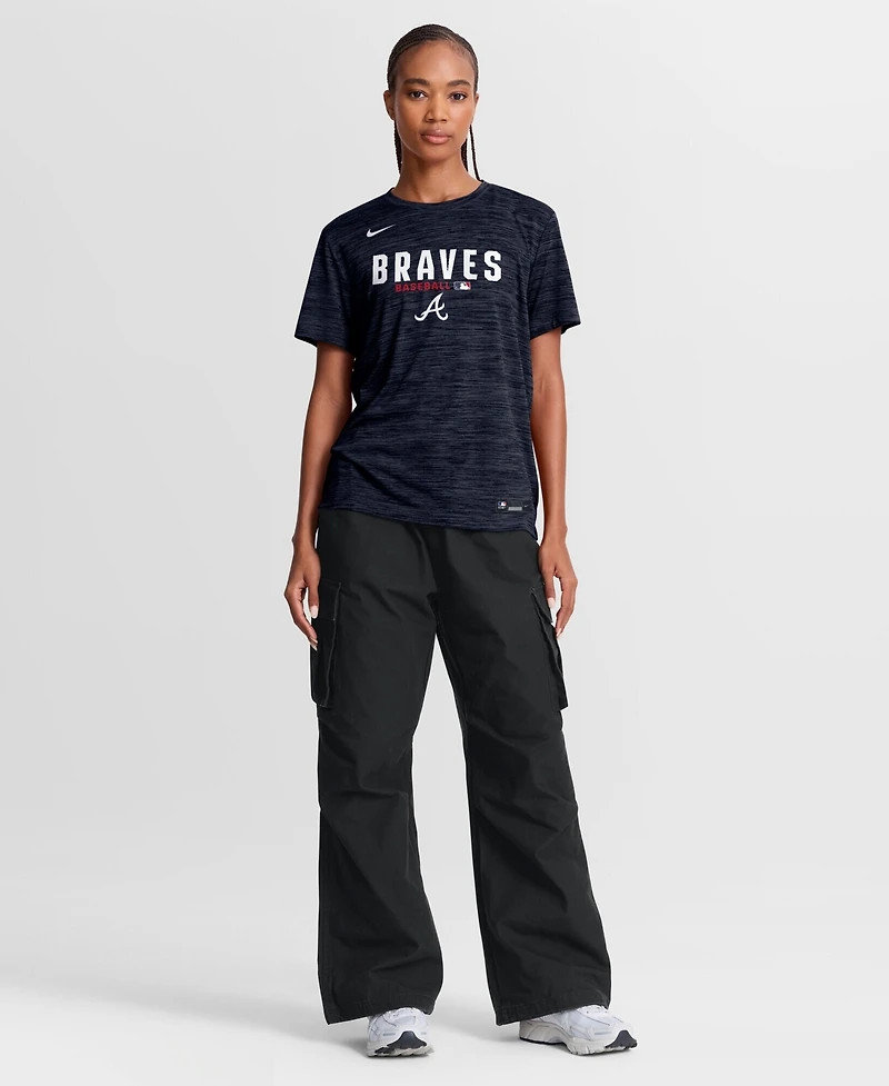 Nike Women's Navy Atlanta Braves Authentic Collection Velocity Dri-fit T-Shirt