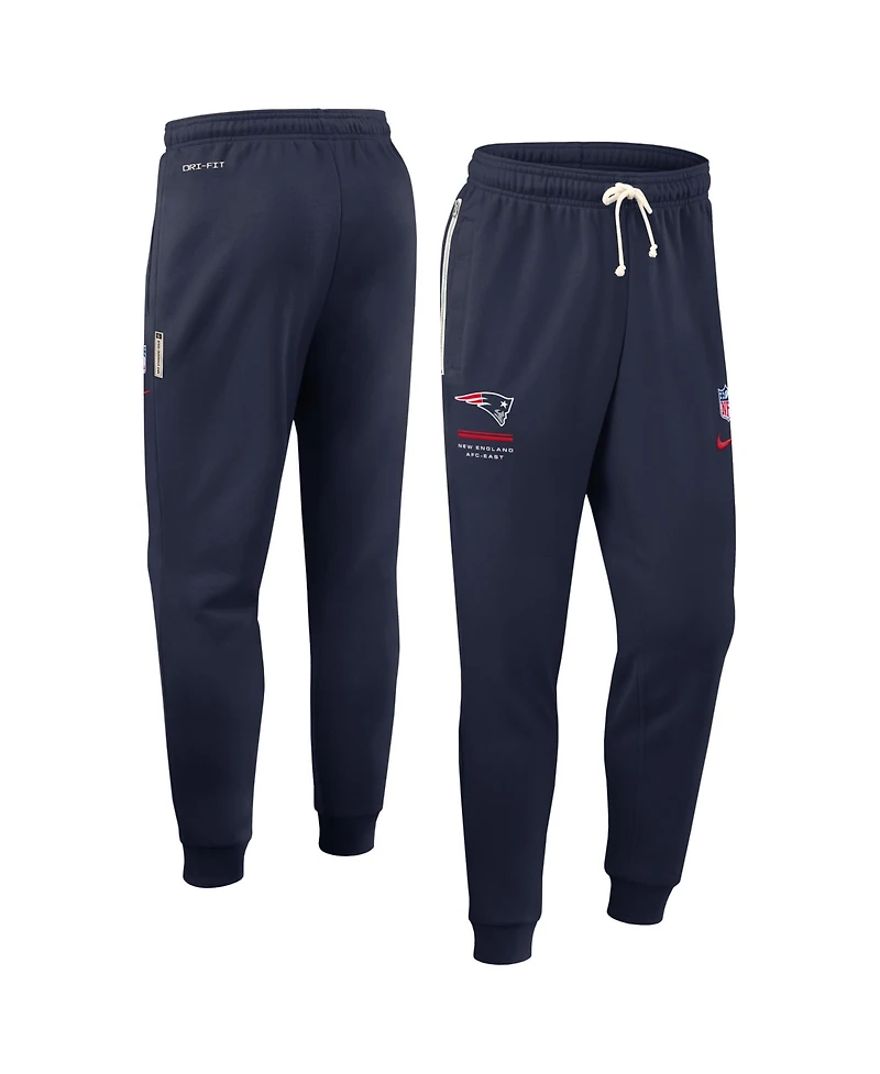 Nike Men's Navy New England Patriots Sideline Standard Issue Dri-fit Taper Pants