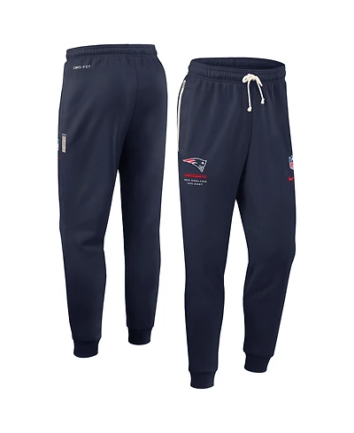 Nike Men's Navy New England Patriots Sideline Standard Issue Dri-fit Taper Pants