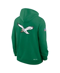 Nike Men's Kelly Green Philadelphia Eagles Alt Sideline Standard Issue Dri-fit Hoodie