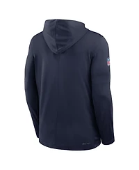 Nike Men's Navy Green Bay Packers Sideline Dri-fit Long Sleeve Hooded T-Shirt