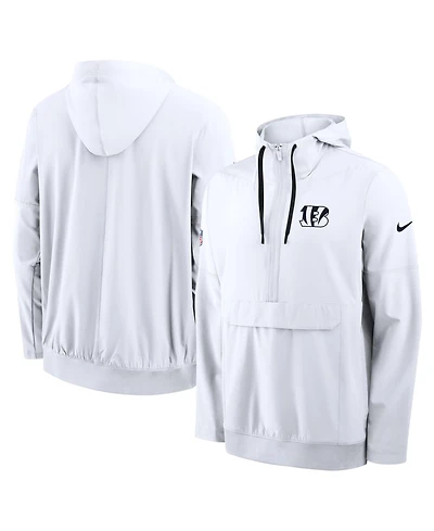 Nike Men's White Cincinnati Bengals Alt Anorak Half-Zip Hooded Jacket
