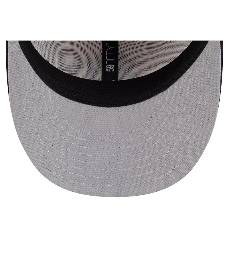 New Era Men's Natural/Navy New York Yankees Twine 59FIFTY Fitted Hat