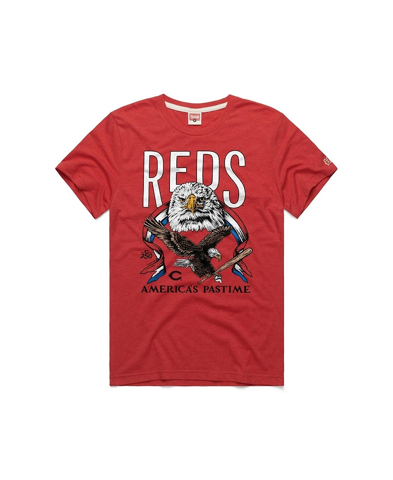 Homage Men's Red Cincinnati Reds America's Pastime Tri-Blend T-Shirt