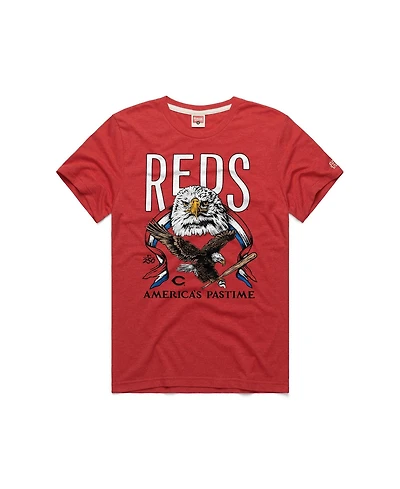 Homage Men's Red Cincinnati Reds America's Pastime Tri-Blend T-Shirt