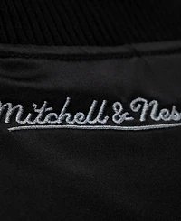 Mitchell & Ness Men's Black Boston Celtics Chrome Satin Bomber Full-Zip Jacket