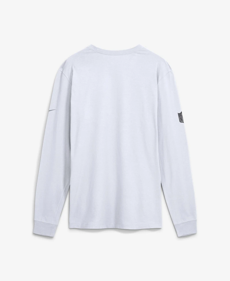Nike Men's White Miami Dolphins Sideline Bold Arch Star Dri-fit Long Sleeve T-Shirt