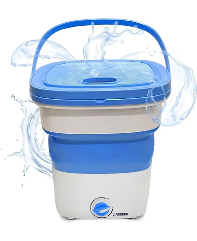 Pure Clean Portable Mini Washing Machine Lightweight Collapsible Bucket - Perfect for Camping, Travelling, Apartment