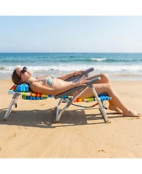 Gouun Folding Backpack Beach Chairs Set of 2 with 5-Position Recline