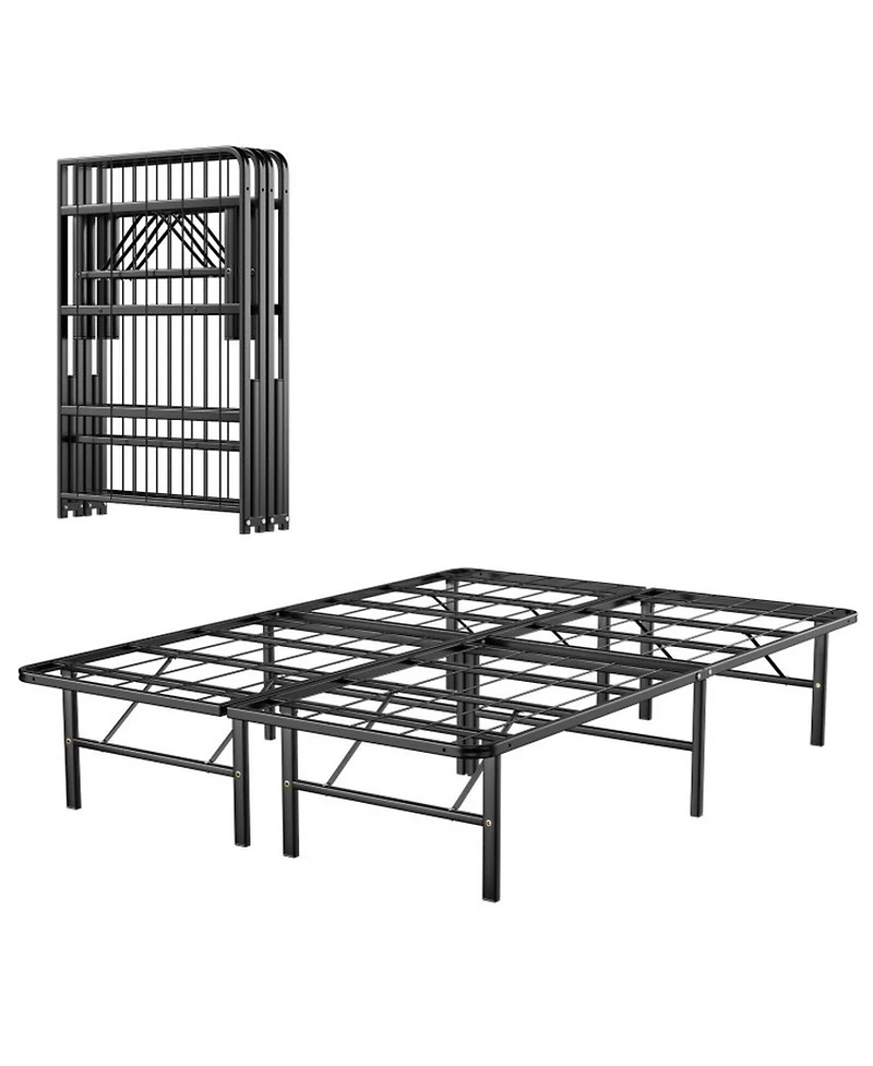 Gouun Full Size Foldable Metal Platform Bed with Tool-Free Assembly