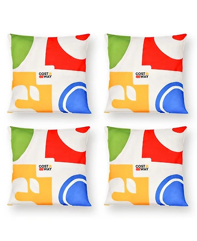 Gouun 18-Inch Square Throw Pillows with Removable Velvet Covers