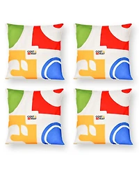 Gouun 18-Inch Square Throw Pillows with Removable Velvet Covers