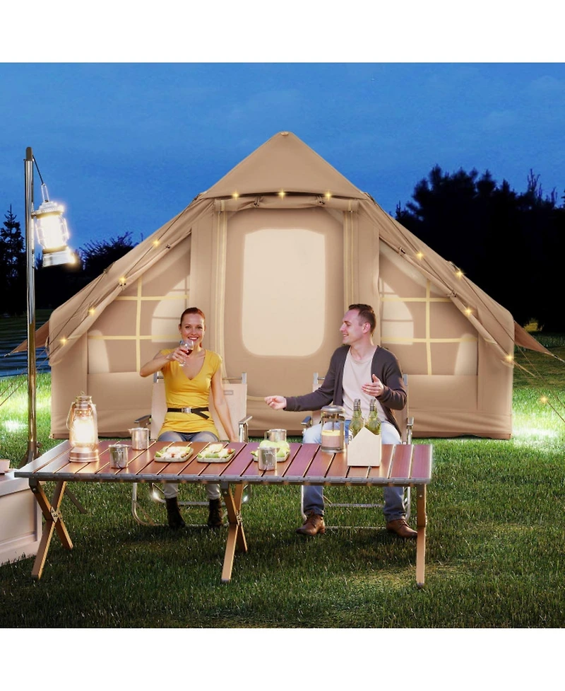 Gouun Inflatable Camping Tent for 4-6 People with Mesh Windows