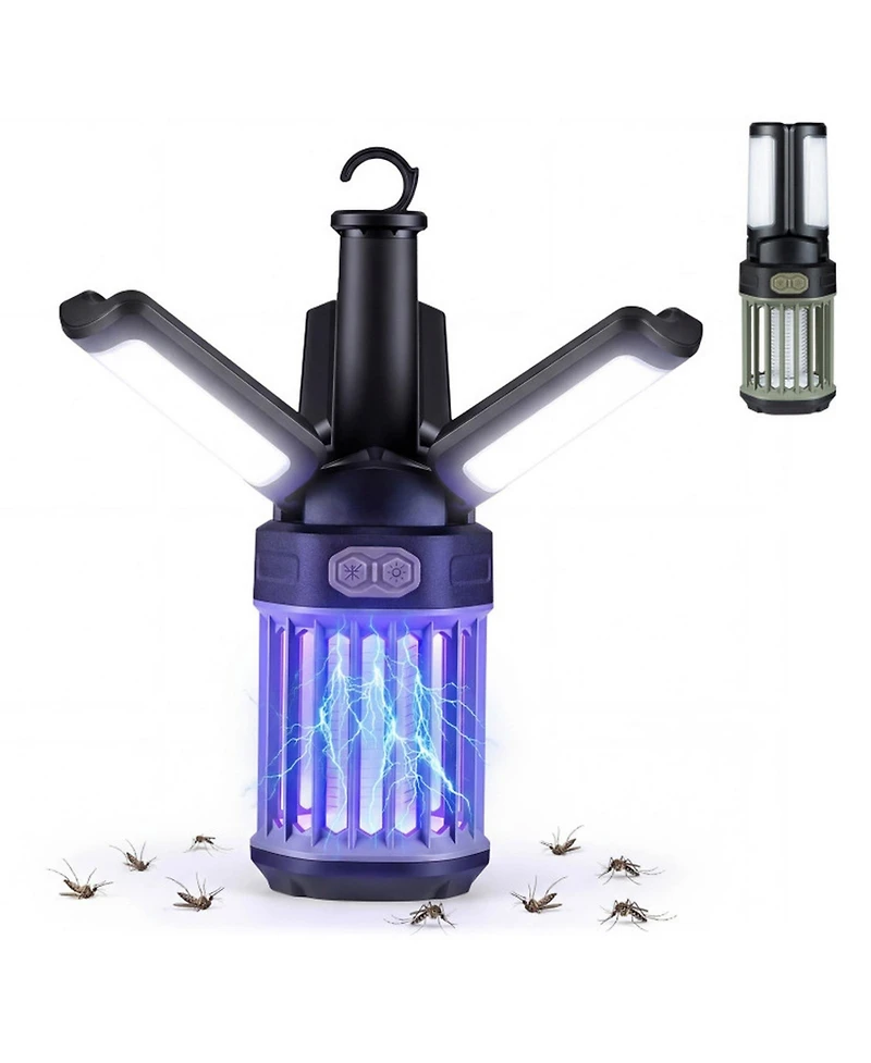 Gouun Outdoor Bug Zapper with Foldable Camping Lantern, Usb-c Rechargeable