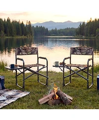 Gouun Lightweight Folding Camping Chair with Side Table and Cup Holder