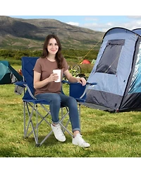 Gouun Oversized Folding Camping Chair with Built-In Cooler Pouch