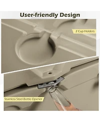 Gouun 45-Quart Insulated Hard Cooler with 6-Day Ice Retention