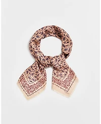 Fable England Paisley Folk Caramel Square Scarf