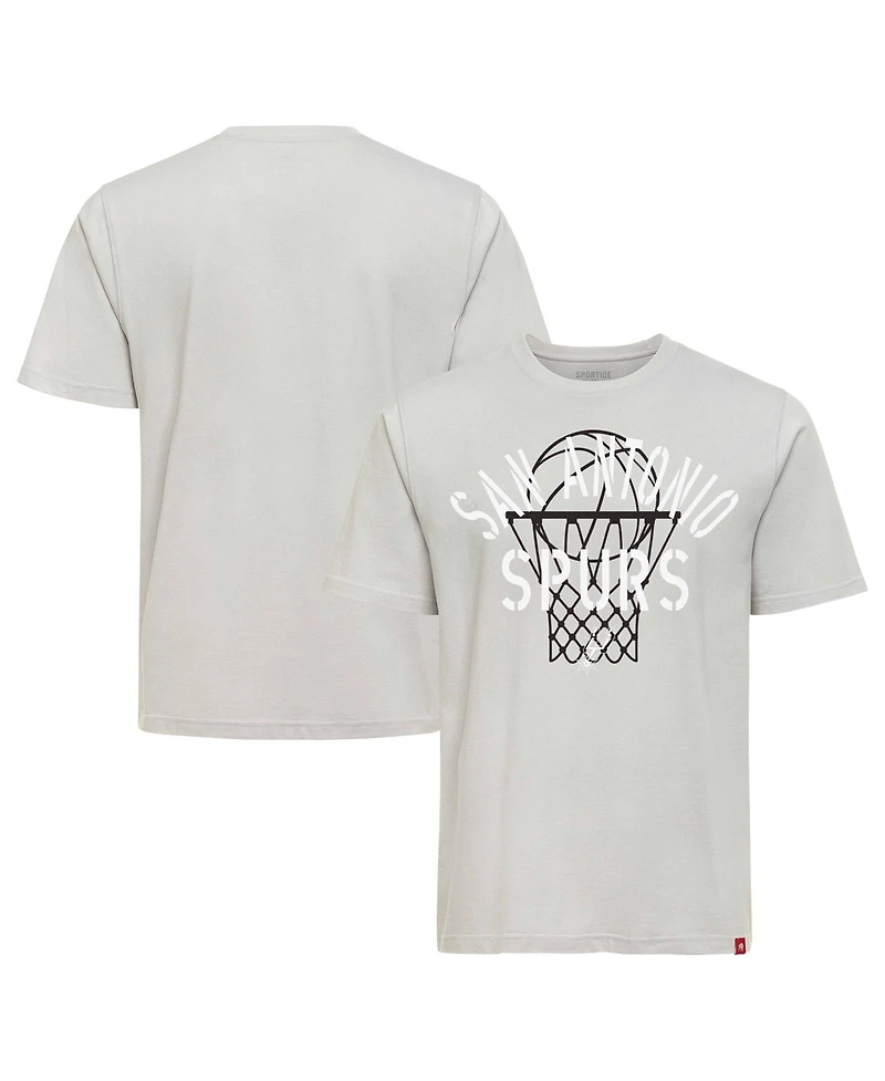 Sportiqe Men's and Women's Silver San Antonio Spurs Duke Barrett T-Shirt