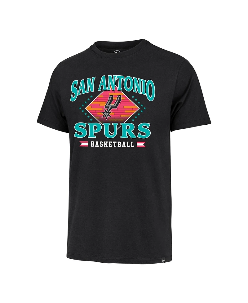 '47 Brand Men's Black San Antonio Spurs Big Tall Courtside Franklin T-Shirt