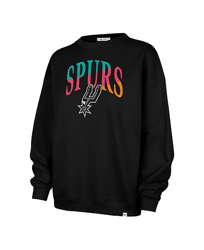 '47 Brand Women's Black San Antonio Spurs Imprint Oversized Sweatshirt