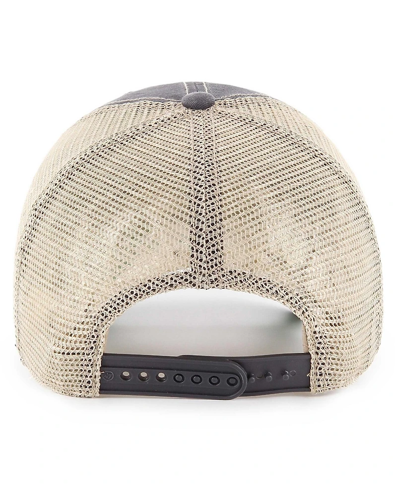 '47 Brand Men's Gray San Antonio Spurs Trawler Hardwood Classics Clean Up Trucker Adjustable Hat