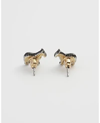 Fable England Zebra Stud Earrings