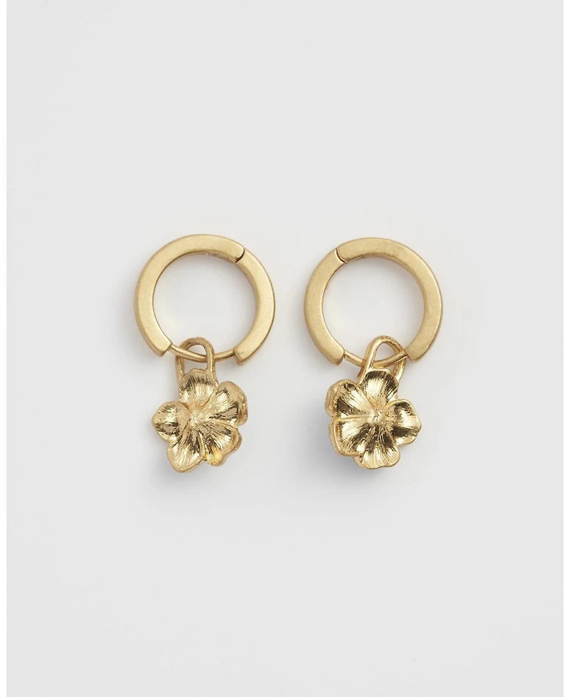 Fable England Flower Huggie Earrings