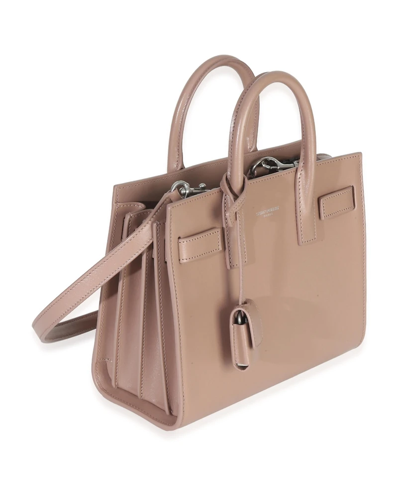 Pre-Owned Saint Laurent Beige Smooth Leather Nano Classic Sac De Jour