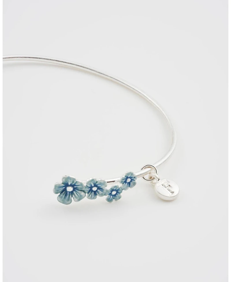 Fable England Forget Me Not Silver Bangle