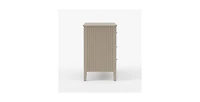 Lucky One 32"W Wide Fluted Nightstand with 3-Drawer